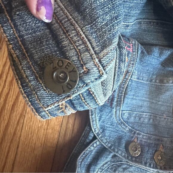 Vintage Zoey 101 Jean Hooded Jacket Sz L - Picture 4 of 9